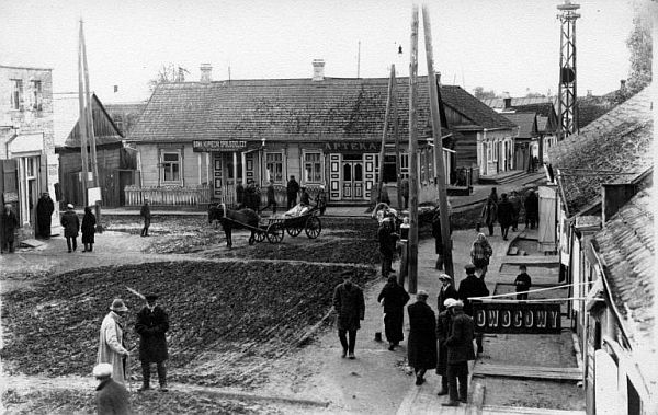 Market square in winter